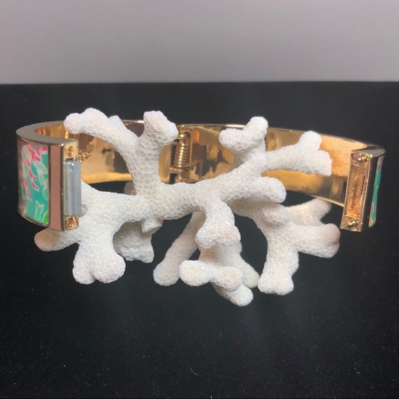 Lilly Pulitzer Aquatic Hinged Bangle Bracelet - Picture 5 of 5